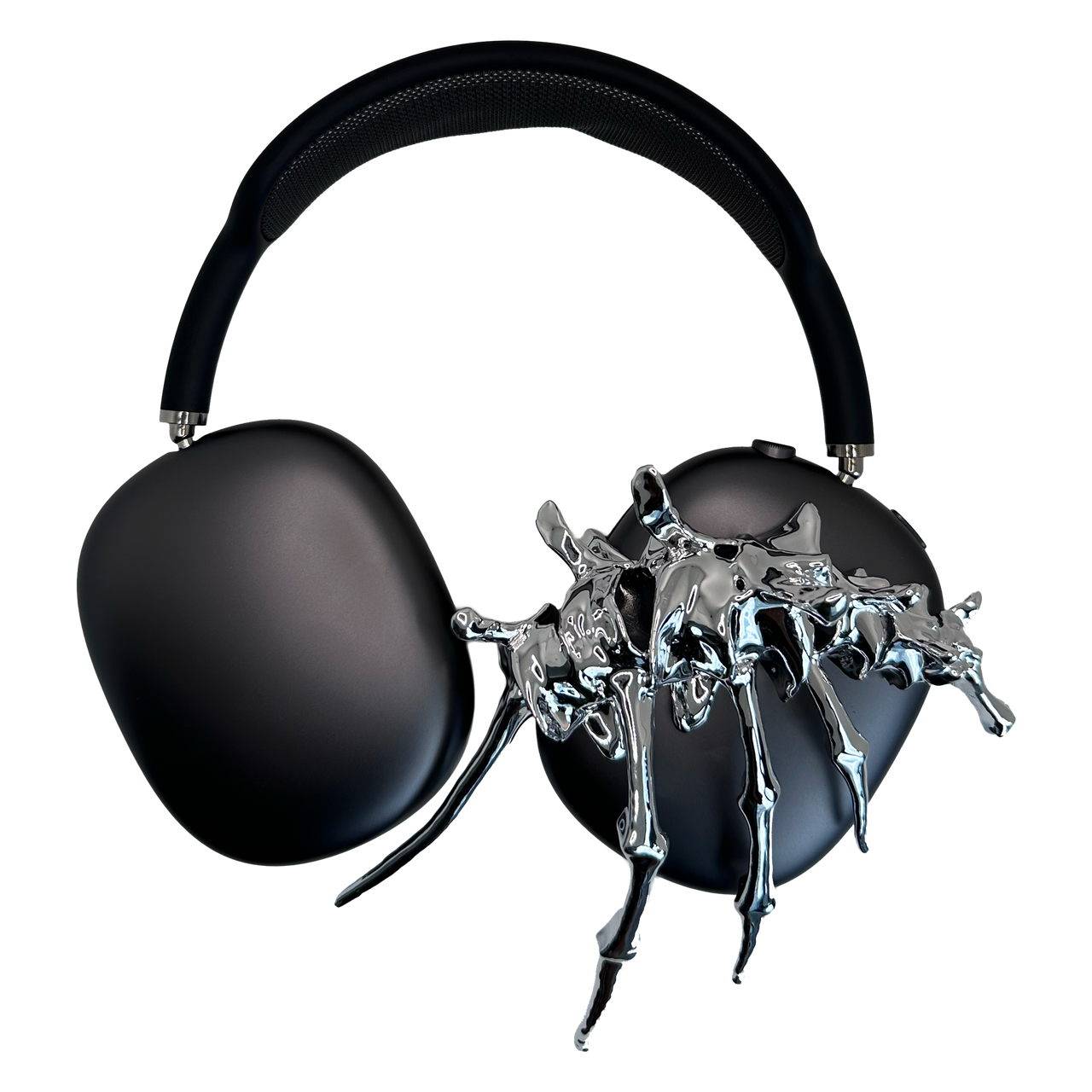 Immortal-Apple Airpods Pro Max-'Immortal' commands attention with its meticulously crafted skeletal wings, a daring fusion of raw, intricate detail and futuristic elegance. Immortal stands as a testament to cutting-edge design, seamlessly integrating with your Airpods to create a powerful, otherworldly look. Get ready to revolutionize your AirPods Max experience with 'Immortal' – the accessory that embodies a perfect balance of the present and future.-Meanie Project