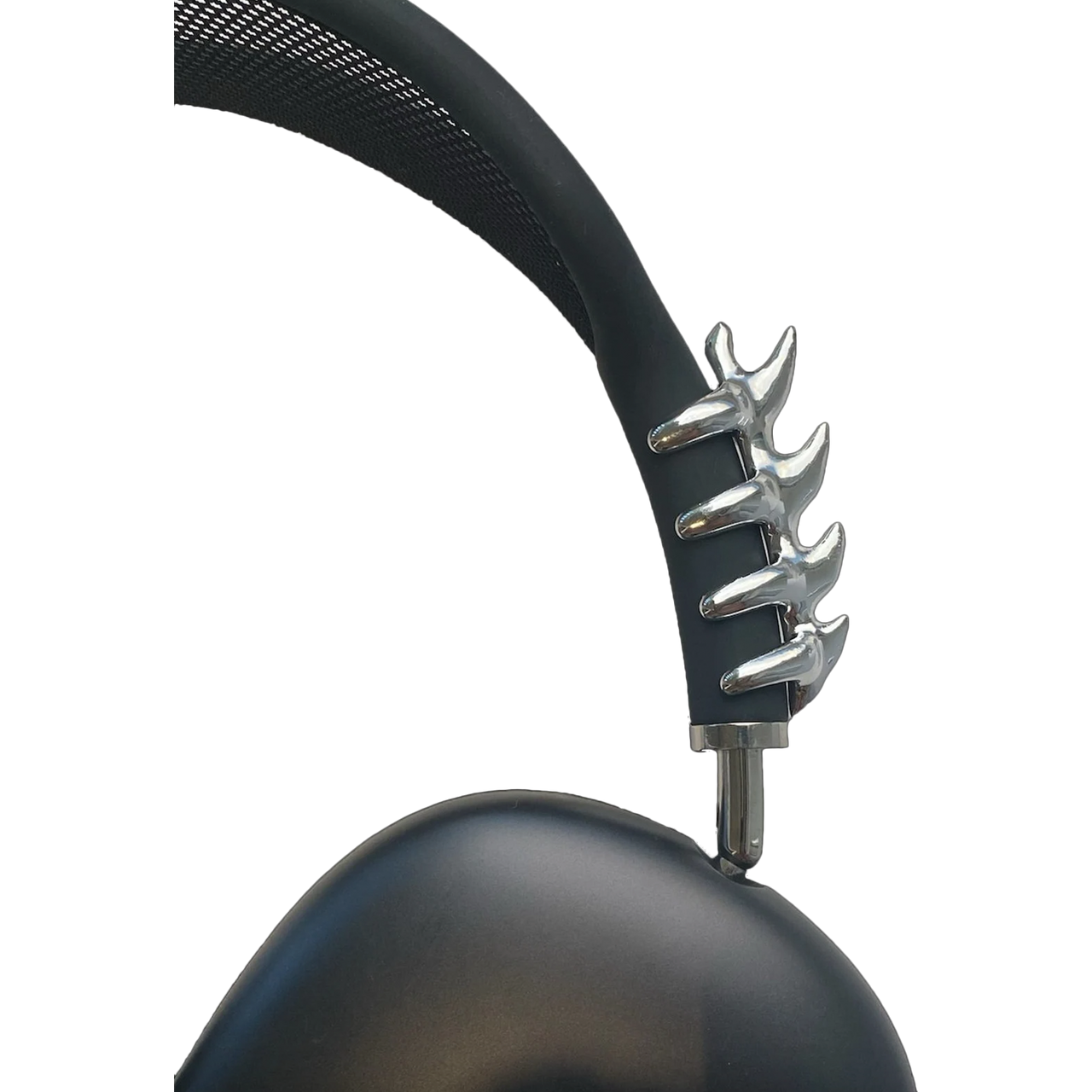 Razor-Apple Airpods Pro Max-The Razor features an aggressive, spiky form that mimics the bone structures of apex predators. This design not only adds a dramatic visual impact but also provides an edgy, modern look to your headphones. Get ready to revolutionize your AirPods Max experience with “Razor” – the accessory that embodies a perfect balance of the present and future.-Meanie Project