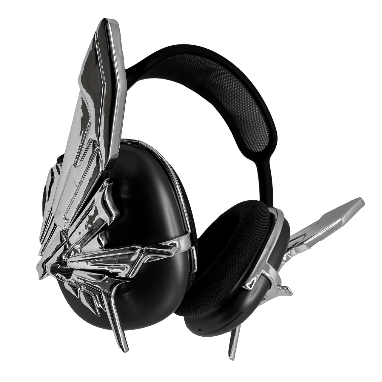 SAINT-Apple Airpods Pro Max-'SAINT' is more than an accessory; it's a transformative experience. Its sculptural metallic design unfolds into an angel wing of unparalleled precision. Embrace the future with SAINT, where the celestial and the cybernetic converge. Get ready to revolutionize your AirPods Max experience with 'SAINT' – the accessory that embodies a perfect balance of the present and the future.-Meanie Project