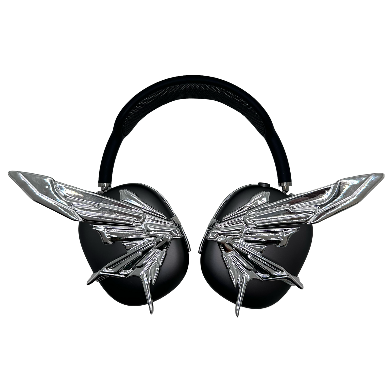 SAINT-Apple Airpods Pro Max-'SAINT' is more than an accessory; it's a transformative experience. Its sculptural metallic design unfolds into an angel wing of unparalleled precision. Embrace the future with SAINT, where the celestial and the cybernetic converge. Get ready to revolutionize your AirPods Max experience with 'SAINT' – the accessory that embodies a perfect balance of the present and the future.-Meanie Project
