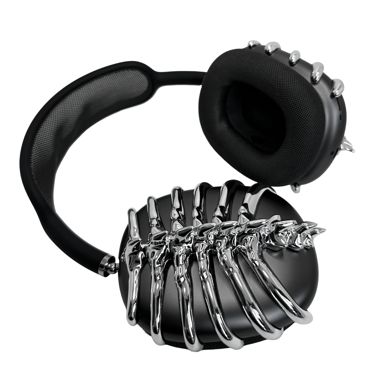 Spine-Apple Airpods Pro Max-'SPINE' features an intricately detailed spine motif that mirrors the natural grace of human anatomy. Each vertebra is meticulously detailed, enhancing the attachment with a sophisticated blend of form and function. Elevate your tech gear with 'SPINE', where anatomical artistry meets avant-garde design. Get ready to revolutionize your AirPods Max experience with 'SPINE' – the accessory that embodies a perfect balance of the present and future.-Meanie Project