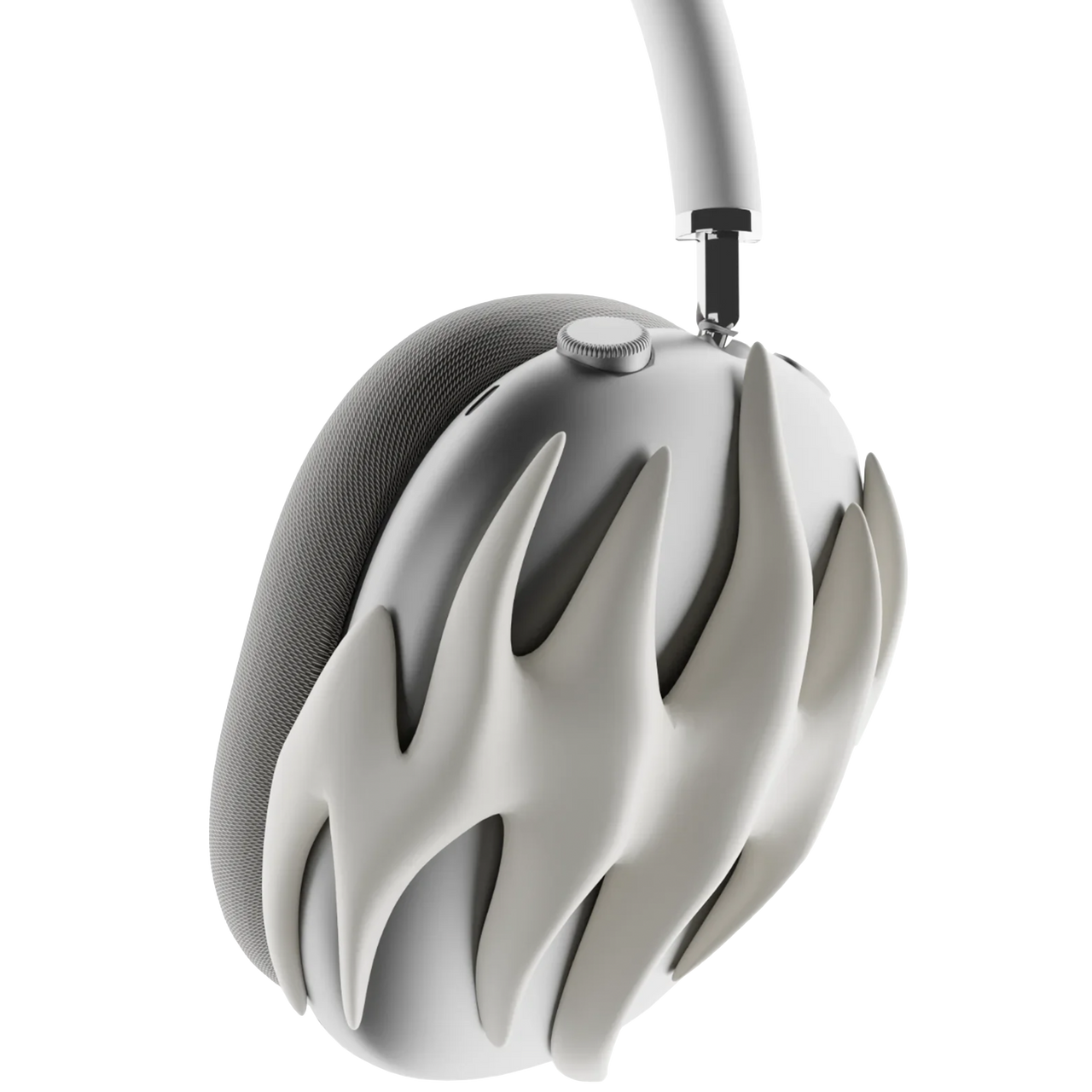 Synth-Apple Airpods Pro Max-Mimicking the intricate patterns of sound waves and synthesis, 'Synth' features an array of bold metallic spikes and flowing waveforms that capture a visual symphony and echo the dynamic essence of a synthesizer. Get ready to revolutionize your AirPods Max experience with 'Synth' – the accessory that embodies a perfect balance of the present and future.-Meanie Project